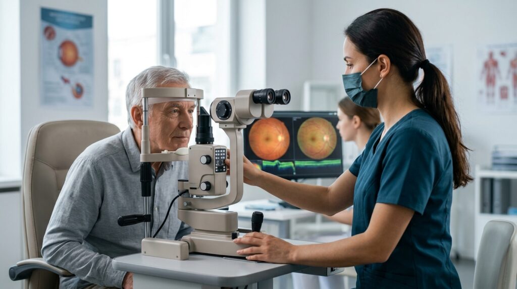 In the future, a routine eye exam could become the first step in dementia prevention