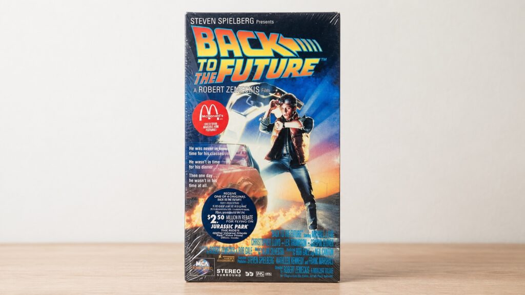 A Back to the Future tape sold for $75,000. Photo.
