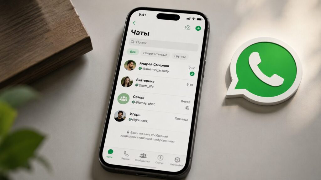 You can already claim your nickname in WhatsApp on iPhone. Photo.