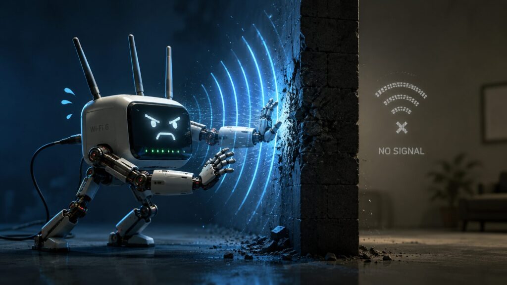 Wi-Fi doesn't work from another room. Why is that?