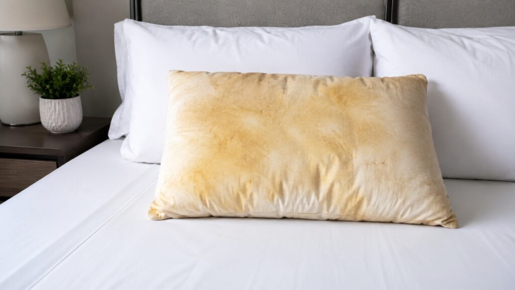 Your pillow turns yellow not just from sweat — there are other gross reasons too
