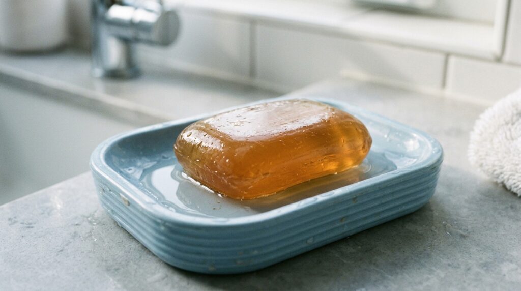 If soap doesn't have time to dry, bacteria can multiply on its surface