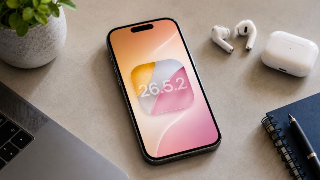 iOS 26.5.2 — The current update for all iPhones. The most up-to-date build as of today. Photo.