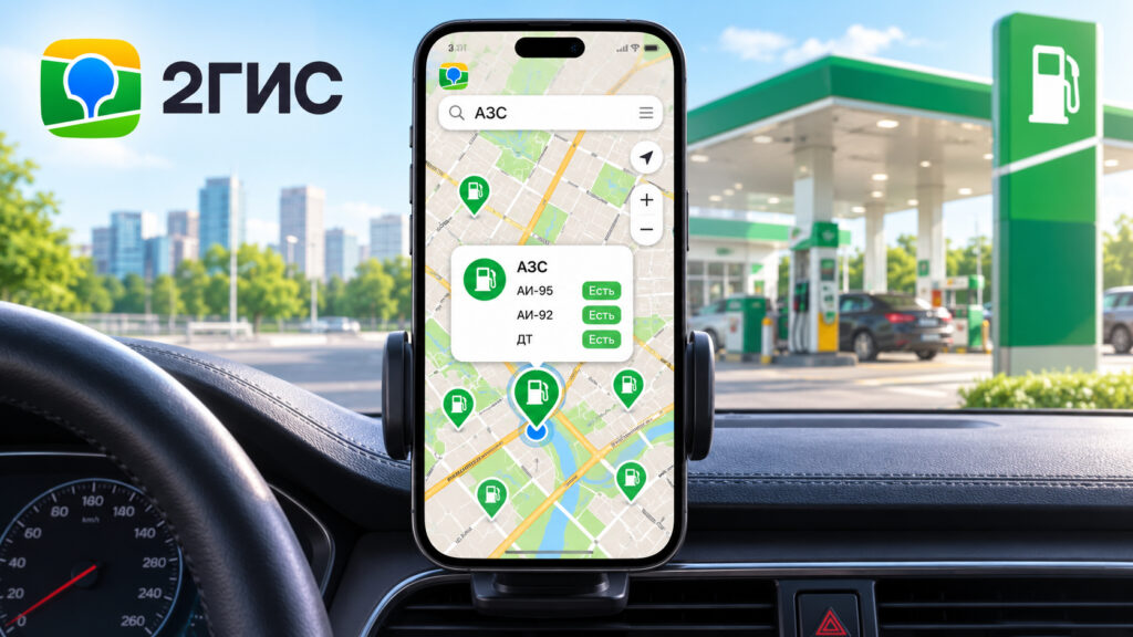 Checking the gas station situation is easier with 2GIS