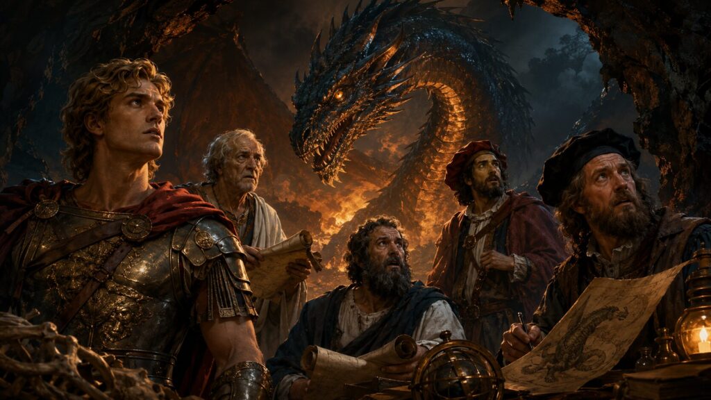 5 historical figures who claimed to have seen dragons. Photo.