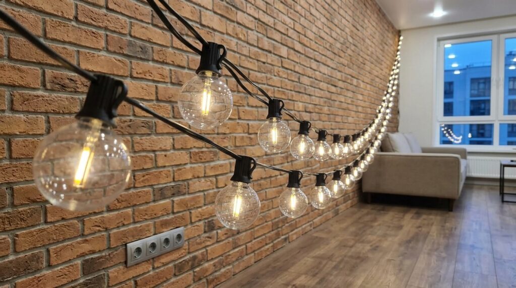 Hung all summer and fall on the porch — not a single bulb burned out. Photo.