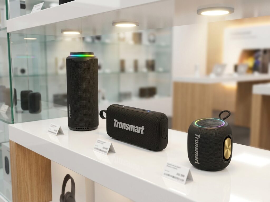 A look at Tronsmart speakers. Photo.