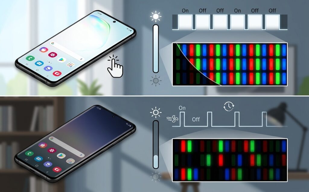 PWM is noticeable at low brightness