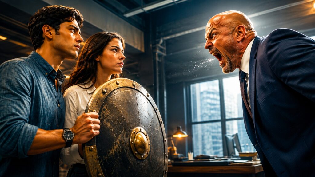 During a conflict with an aggressor, it's important not to stoop to their level. Photo.