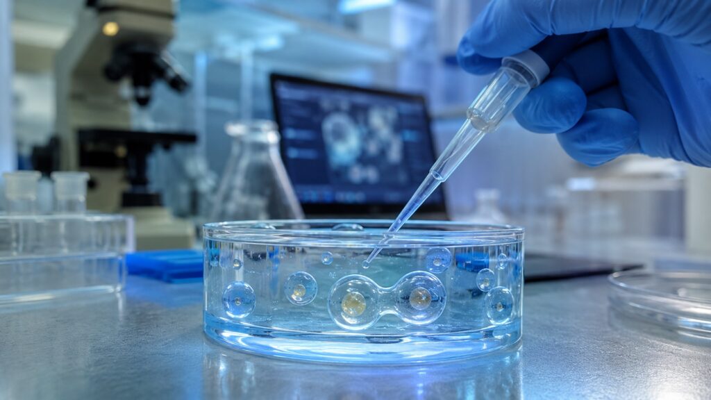 The artificial cell can do a lot, but it's hard to call it alive just yet. Photo.