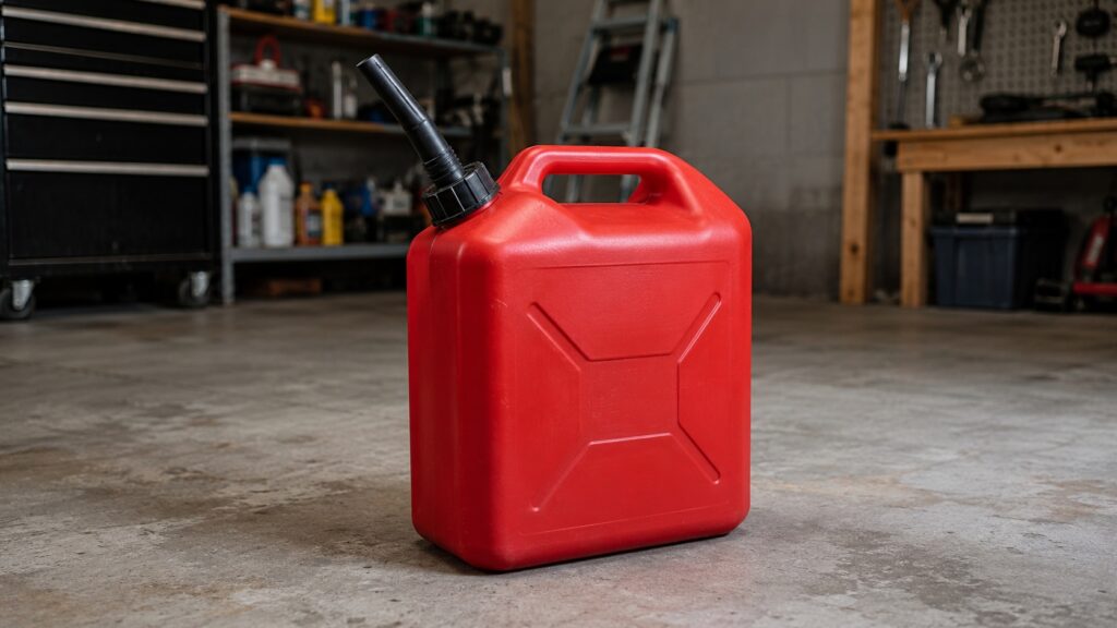 Gasoline has a shelf life, and it depends on storage conditions. Photo.