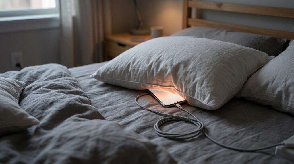 Leaving a charging gadget under a blanket or pillow is the worst idea for its battery