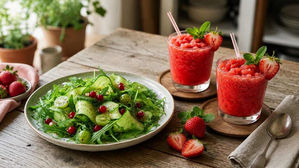 'Berry Mix' salad and berry fresh mix. Photo.