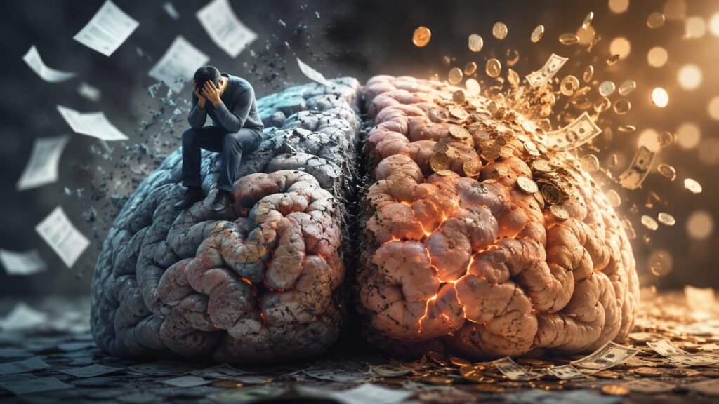 Financial stress affects the brain and may accelerate aging. Photo.