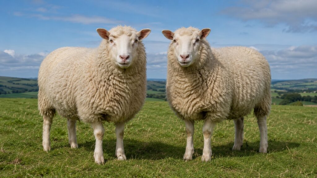 Dolly the sheep was born on July 5, 1996, at the Roslin Institute, United Kingdom. Photo.