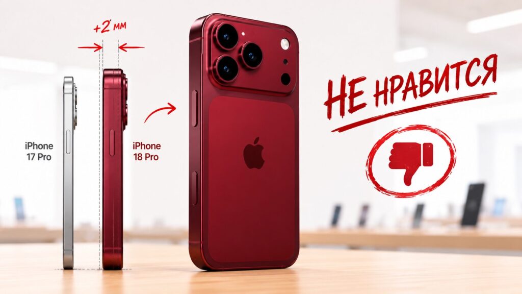 iPhone 18 Pro will be thicker, but that's not its only downside. Photo.