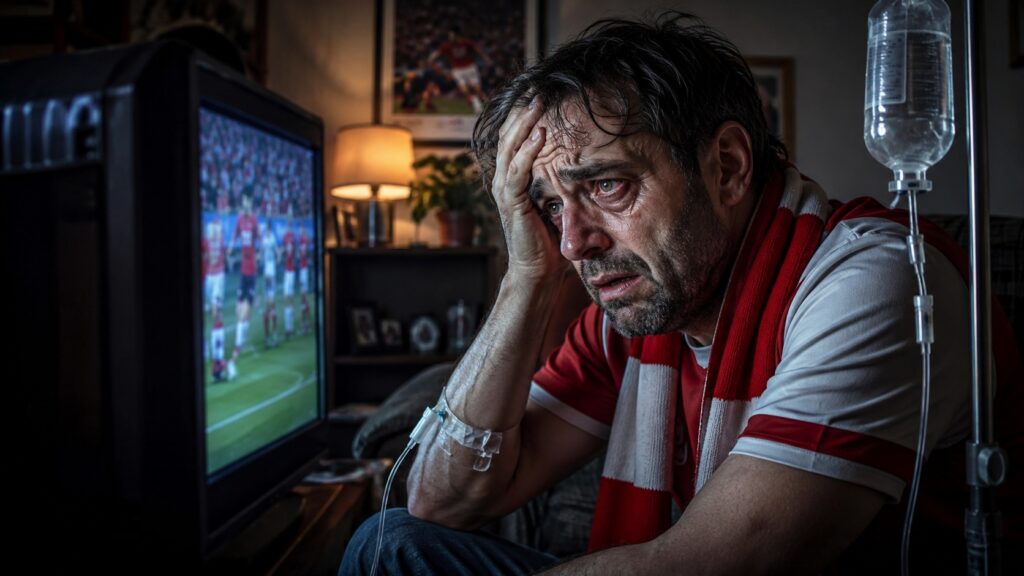 Football harms not only athletes but also fans. Photo.