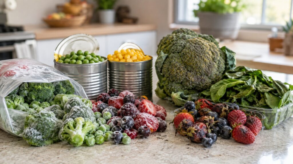Frozen vegetables can be healthier than fresh ones, and there are a couple of proofs for this. Photo.