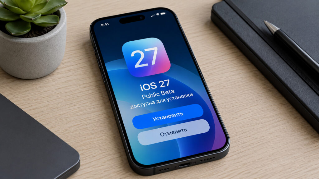 The iOS 27 public beta is now available. Photo.