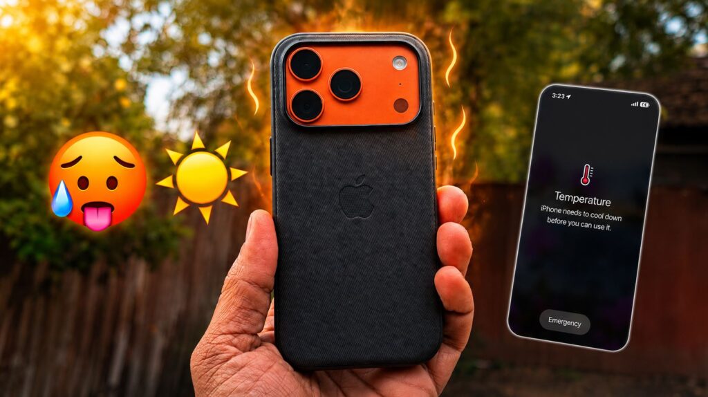 Figuring out whether the case is to blame for iPhone overheating. Photo.