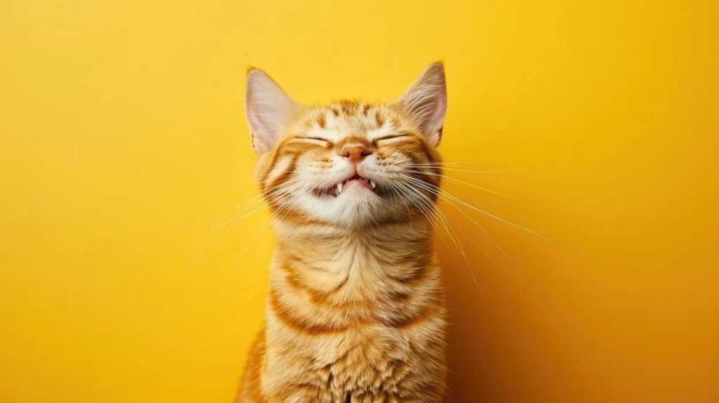 How to tell if your cat is happy? Photo.