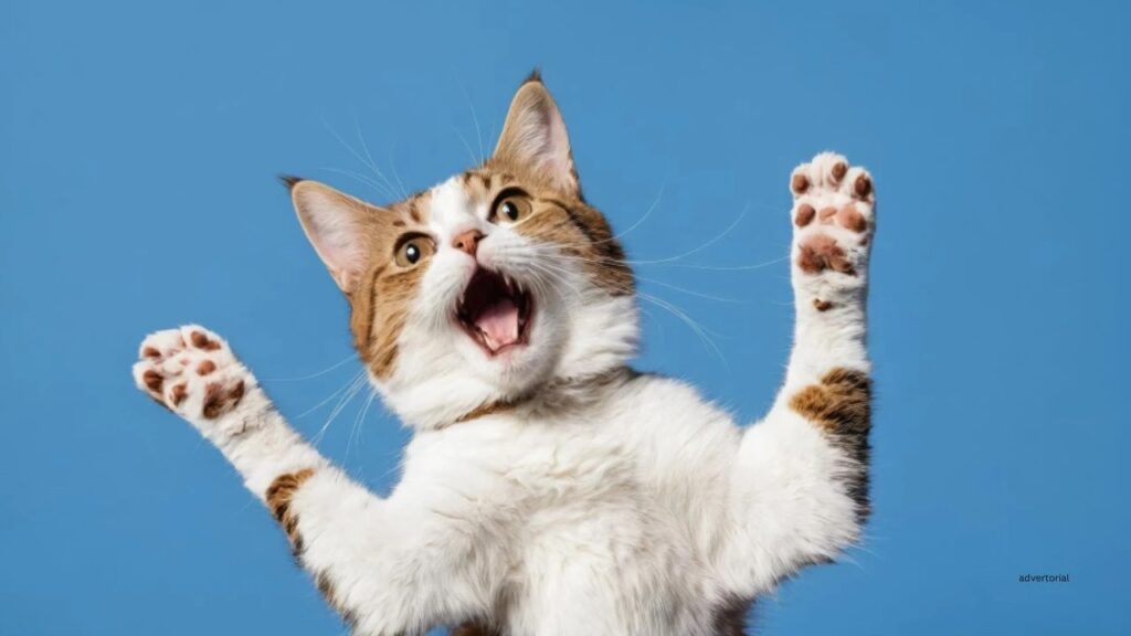 Playfulness is one of the most obvious signs that a cat is feeling good. Photo.