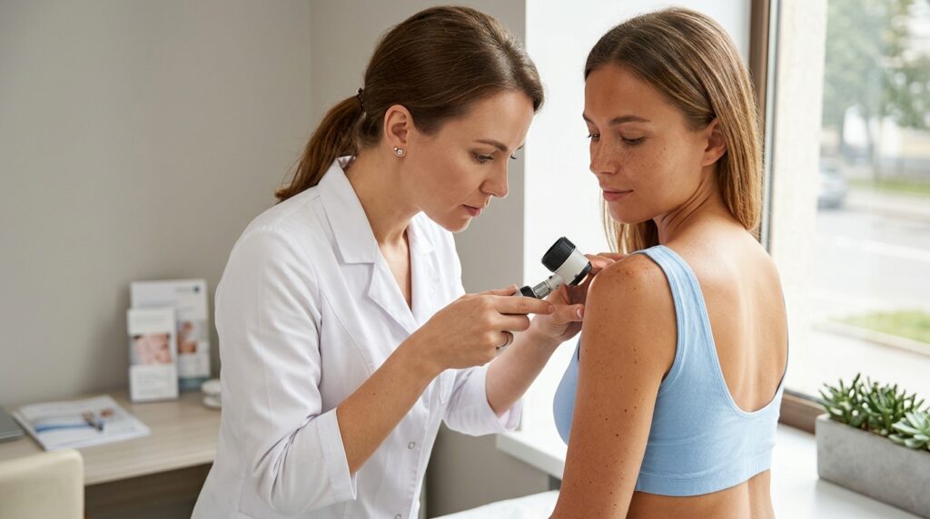A dermatologist examination helps determine the exact cause of the reaction