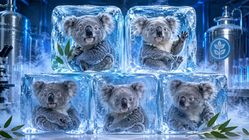 Scientists are creating a frozen reserve of koalas to save the species. Photo.