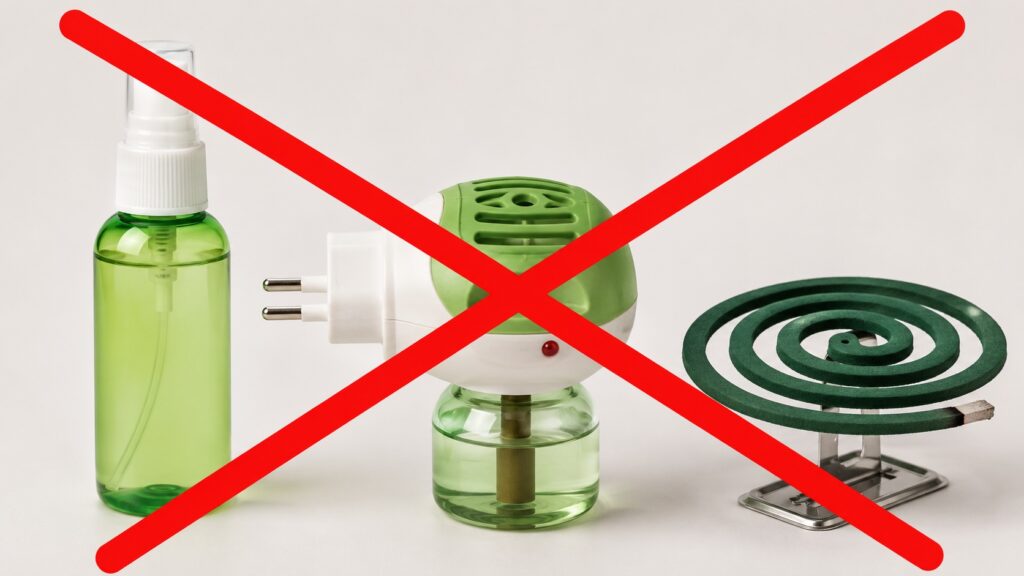 Common mosquito repellents have too many drawbacks for daily use. Photo.