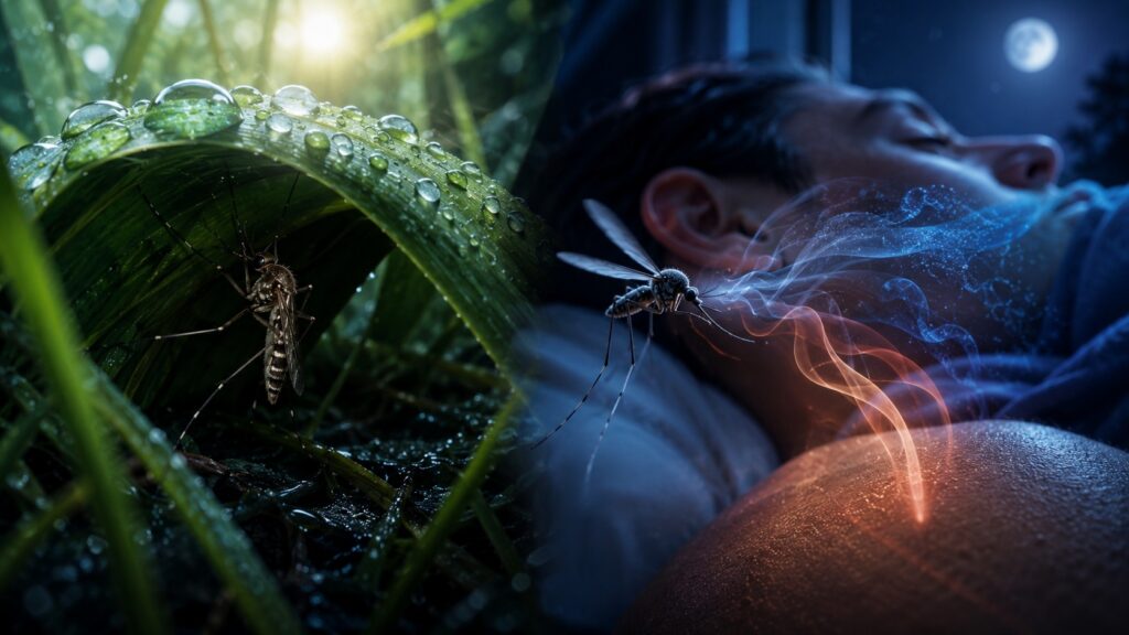 Mosquitoes hide during the day because their lives depend on it. Photo.