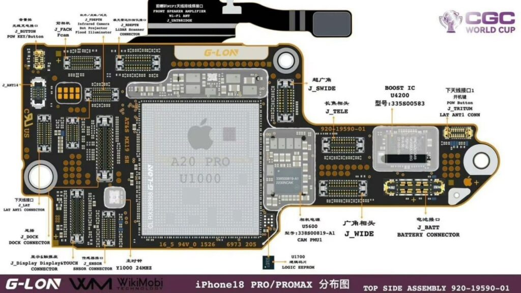 This is an actual board from the iPhone 18 Pro, leaked after a hack of the Tata factory database in India