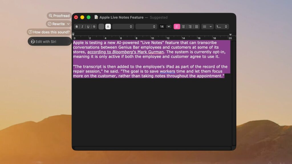 Does the Hidden Siri AI Menu in macOS 27 Actually Work? The feature is still rough. Photo.