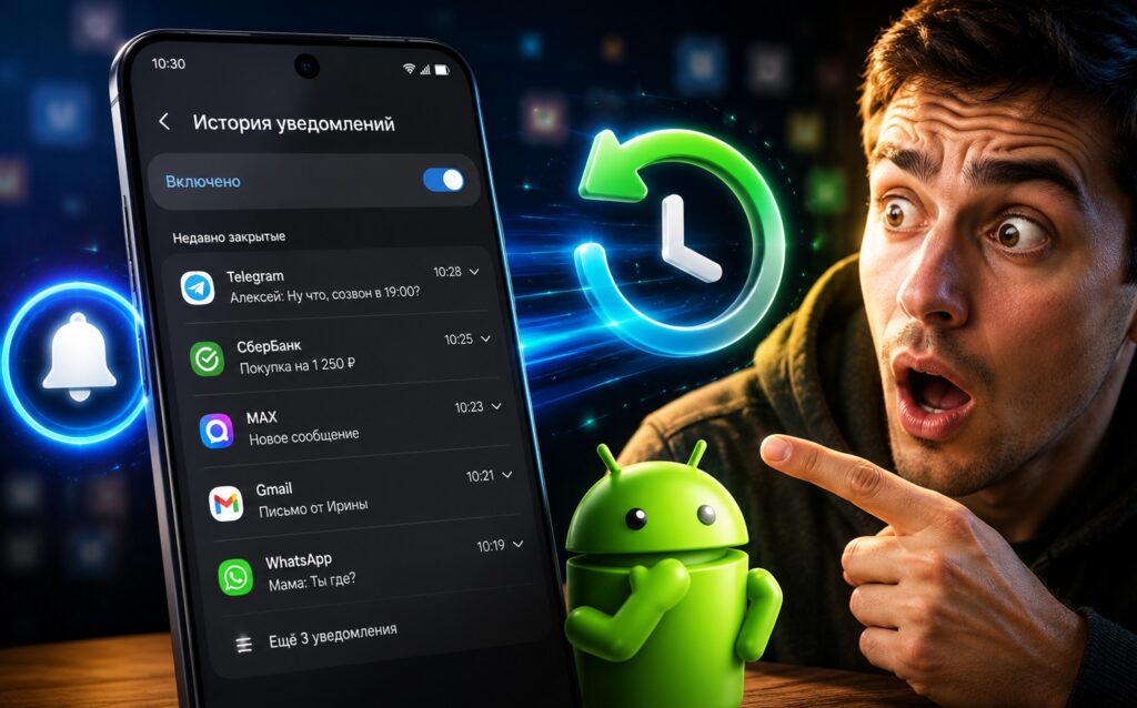 Showing notification history on Android