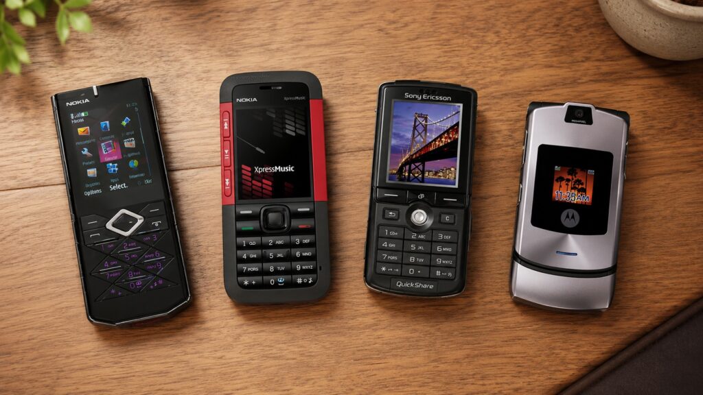 Old phones are back in fashion, but are we ready to give up smartphones? Photo.