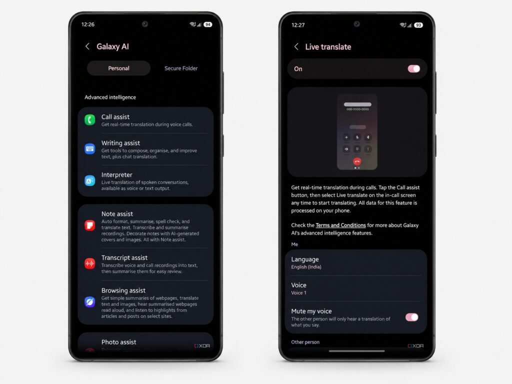 I disable unnecessary Galaxy AI features, but don't touch the auto-translator