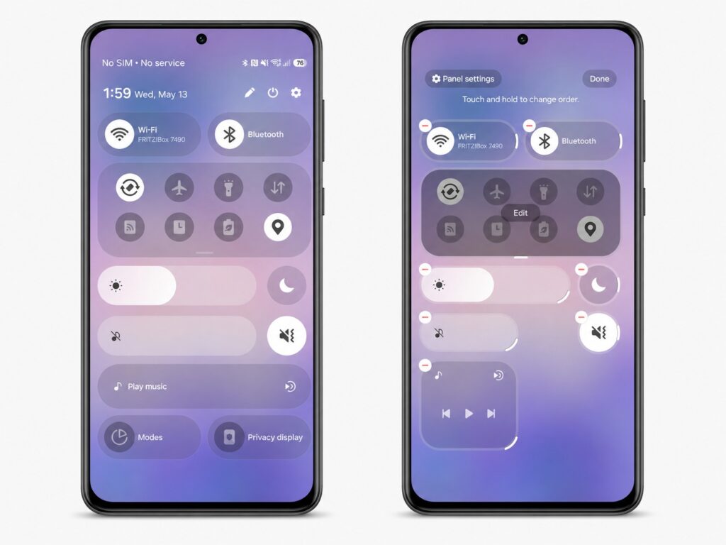 This is what the updated notification shade on Samsung will look like