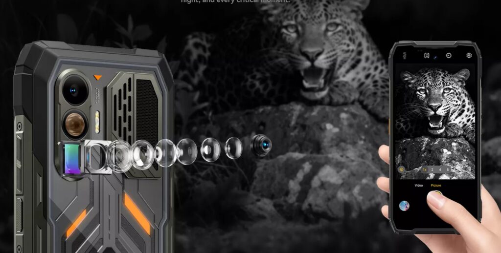 The smartphone even has a night vision camera. Image: OSCAL