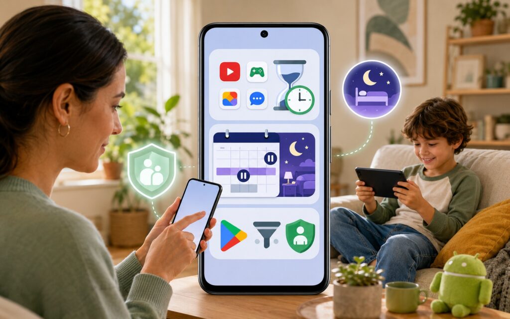 Overview of new parental control features on Android