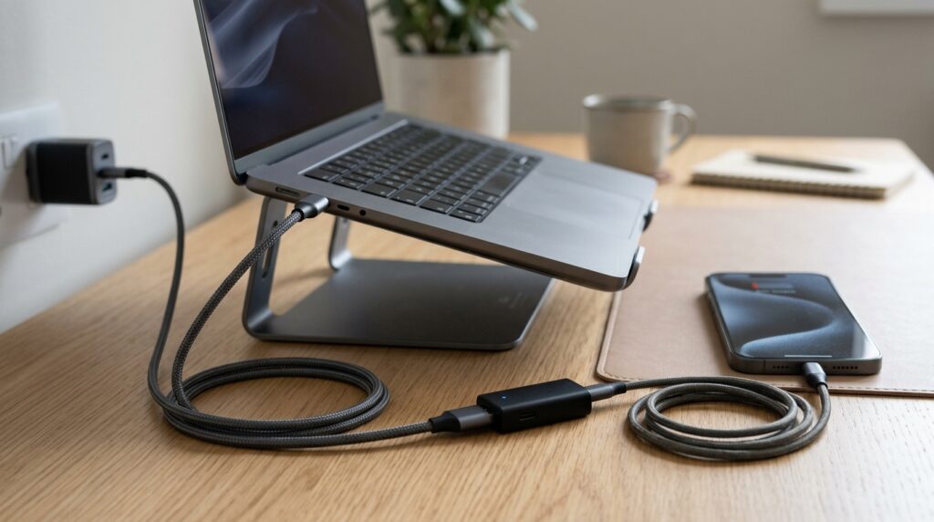 Why iPhone and MacBook charge slowly, or How to check cable speed