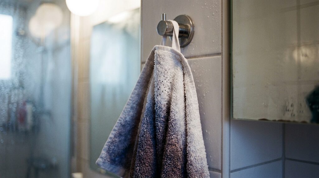 If your towel stinks, you're washing and storing it wrong. Photo.