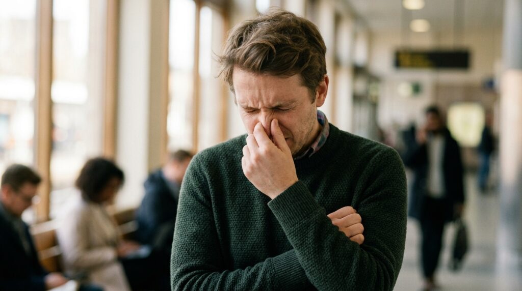 Trying to hold in a sneeze redirects pressure back inside the body