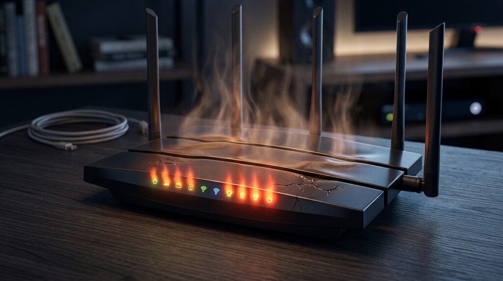 A weak or overheating router often becomes the main bottleneck of home internet