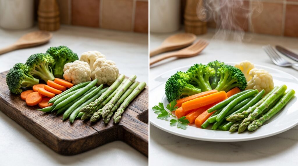 Vegetables from the microwave often retain their bright color and nutritional value