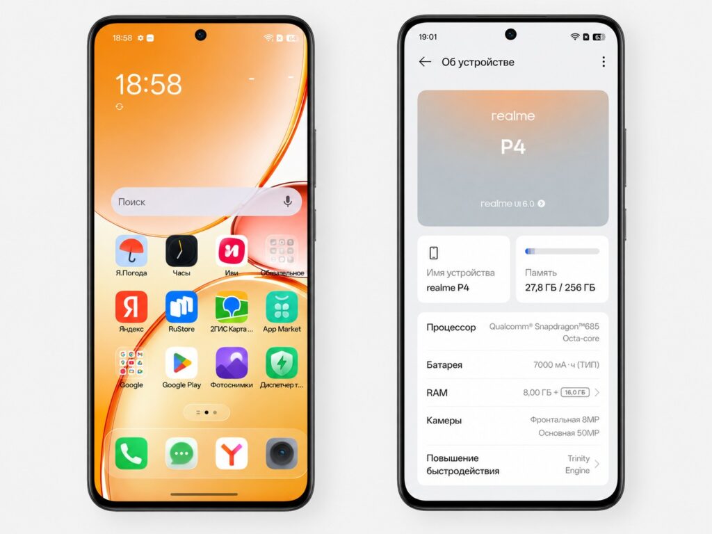The realme UI 6.0 shell interface