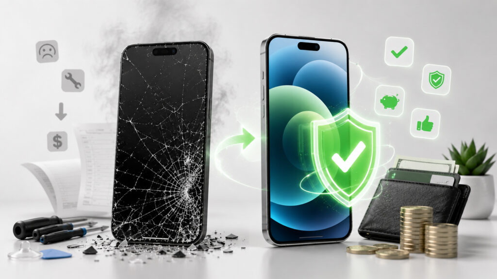 If you don't want to end up paying a fortune, it makes sense to insure your screen. Photo.