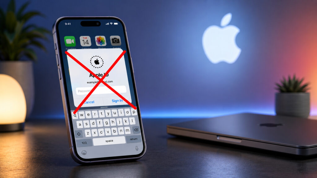 Figuring out how to easily update apps across two accounts. Photo.