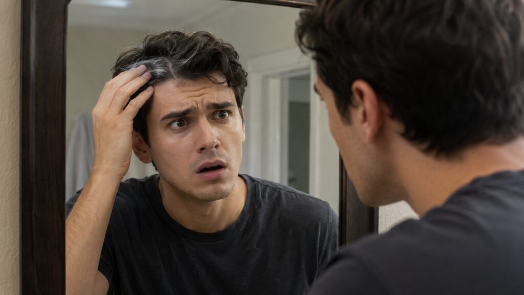 Gray hair at an early age is not always a bad sign. Photo.