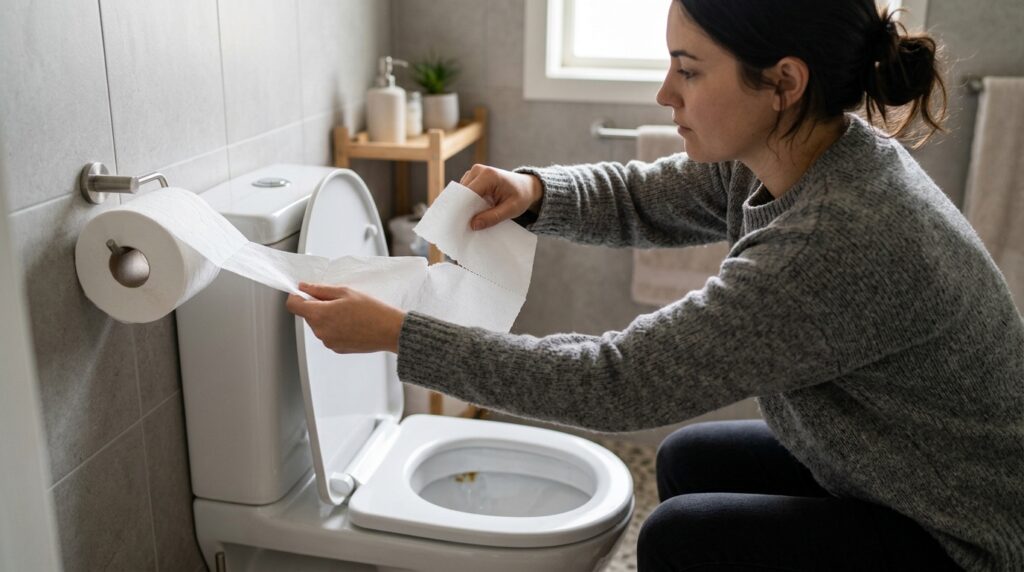 Only classic toilet paper is safe for the sewer system, as it breaks down into small fragments