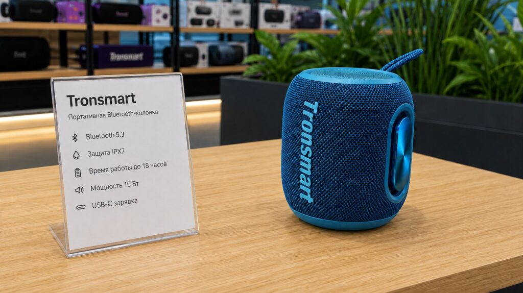 Wireless speaker with clean sound for home. A speaker in this form factor is a great companion for hikes! Photo.