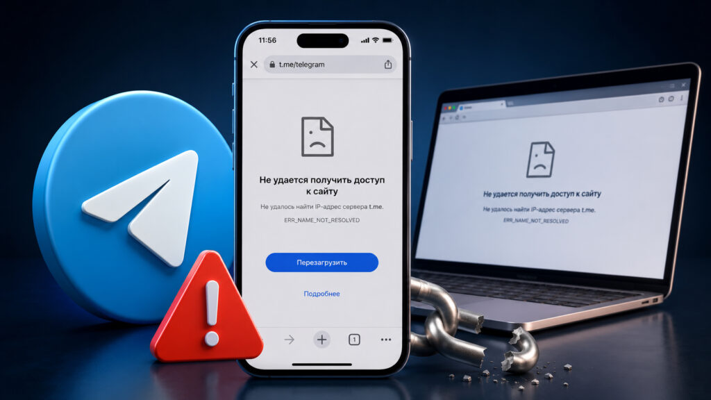 The familiar Telegram links in the t.me format have stopped opening